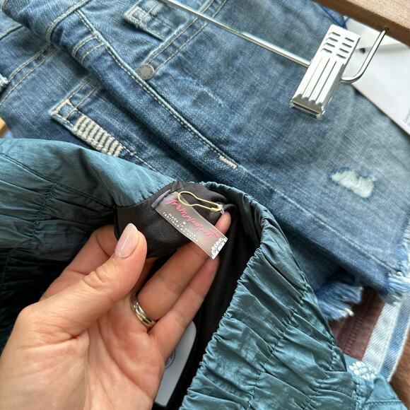 Free People Movement Way Home High Waist Shorts Blue M - Picture 11 of 11